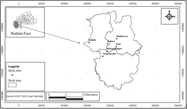 Figure 1 Location of the sites where the inventory of parasitoid species associated with fruit flies occurred. Zida et al., Agri and Forest Entomol, 2022