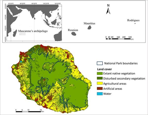 fig.1. Mainland cover types on Reunion Island©Fenouillas et al, Austral Ecology, 2021