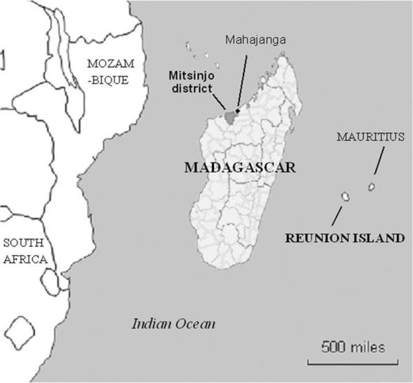 Localisation of Mitsinjo district (Madagascar) and Re´union Island (France